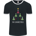 Oh Chemistry Funny Christmas Science Xmas Mens Ringer T-Shirt FotL Black/White