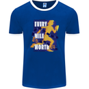 Running Every Mile Cross Country Marathon Runner Mens Ringer T-Shirt FotL Royal Blue/White