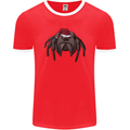 Christmas Tarantula Funny Xmas Hat Spider Mens Ringer T-Shirt FotL Red/White