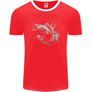 A Carp Fish Mens Ringer T-Shirt FotL Red/White