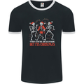 Dead Inside But Its Christmas Anti Xmas Mens Ringer T-Shirt FotL Black/White