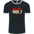 Love Egypt Flag Egyptian Day Football Mens Ringer T-Shirt FotL Black/White