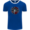 Norway Bodybuilding Flag Gym Training Spartan Mens Ringer T-Shirt FotL Royal Blue/White