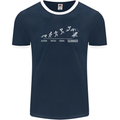 Seasons to Summer Holiday Time Funny Mens Ringer T-Shirt FotL Navy Blue/White