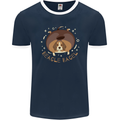 Beagle Bagel Funny Dog Mens Ringer T-Shirt FotL Navy Blue/White