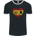 Love Spain Flag Spanish Day Football Mens Ringer T-Shirt FotL Black/White