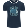 Photography Funny Fisheye Lens Photographer Mens Ringer T-Shirt FotL Navy Blue/White