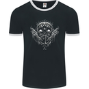 Tattoo Skull Tattooist Artist Mens Ringer T-Shirt FotL Black/White