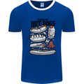 Types of Hot Dogs Funny Fast Food Mens Ringer T-Shirt Royal Blue/White