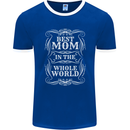 Best Mom in the World Mothers Day Mens Ringer T-Shirt FotL Royal Blue/White