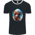 Fantasy Santa Clause Word Christmas Xmas Mens Ringer T-Shirt FotL Black/White