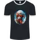 Fantasy Santa Clause Word Christmas Xmas Mens Ringer T-Shirt FotL Black/White