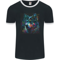 A Husky Dog Mens Ringer T-Shirt FotL Black/White