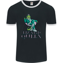 Lizard Queen Chameleon Bearded Dragon Mens Ringer T-Shirt FotL Black/White