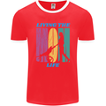 Living the Mum Life Mothers Day Mummy Mens Ringer T-Shirt FotL Red/White