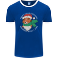 Rough Collie Dog Christmas Xmas Mens Ringer T-Shirt FotL Royal Blue/White