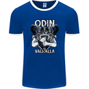 Odin Valhalla Viking Warrior Mens Ringer T-Shirt FotL Royal Blue/White
