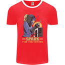 Future Spark Female Welder Welding Mens Ringer T-Shirt FotL Red/White