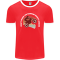 Funny Motocross Scrambling Dirt Bike Motorbike Mens Ringer T-Shirt FotL Red/White