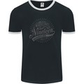Distressed 47th Birthday Made In 1976 Mens Ringer T-Shirt FotL Black/White