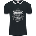 Premium Legend 44th Birthday 1979 Mens Ringer T-Shirt FotL Black/White