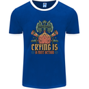 Playing Games RPG Role Crying Free Action Mens Ringer T-Shirt FotL Royal Blue/White