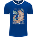 I Raise Tiny Dinosaurs Lizards Chameleon Mens Ringer T-Shirt FotL Royal Blue/White