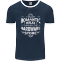 Romantic Walks Hardware Store DIY Tradesman Mens Ringer T-Shirt FotL Navy Blue/White