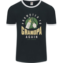 Promoted to Grandpa Est. 2025 Mens Ringer T-Shirt FotL Black/White