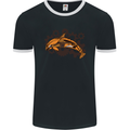 A Steampunk Dolphin Mens Ringer T-Shirt FotL Black/White