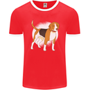 A Beagle Dog Mens Ringer T-Shirt FotL Red/White