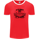 It's Not Me Anti Valentines Singles Day Skull Mens Ringer T-Shirt Red/White
