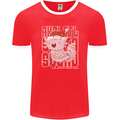 Christmas Axolotl Xmas Mens Ringer T-Shirt FotL Red/White