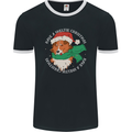 Sheltie Dog Christmas Mens Ringer T-Shirt FotL Black/White