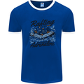 Rafting Get Soaked in Adrenaline White Water Mens Ringer T-Shirt Royal Blue/White