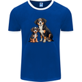 Entlebucher With Puppy Dog Mens Ringer T-Shirt FotL Royal Blue/White