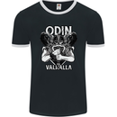 Odin Valhalla Viking Warrior Mens Ringer T-Shirt FotL Black/White