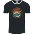 62nd Birthday  Vintage Made In 1961 Mens Ringer T-Shirt FotL Black/White