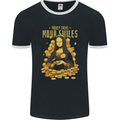 Money Talks Mona Lisa Smiles Cash Hustle Mens Ringer T-Shirt FotL Black/White