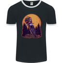 Motocross Santa Claus Christmas MotoX Dirt Bike Mens Ringer T-Shirt FotL Black/White