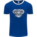 Koala Bear Head Mens Ringer T-Shirt FotL Royal Blue/White