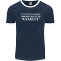 Anxiety Music Musical Notes Piano Guitar Mens Ringer T-Shirt FotL Navy Blue/White