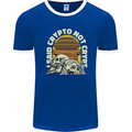 Crypto Not Crypt Funny Cryptocurrency Skulls Mens Ringer T-Shirt FotL Royal Blue/White