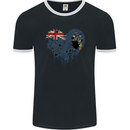 Love Flag South Georgia and Sandwich Islands Mens Ringer T-Shirt FotL Black/White