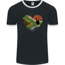 Love South African Flag Africa Day Football Mens Ringer T-Shirt FotL Black/White