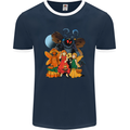 Mothman With Fairies Mens Ringer T-Shirt FotL Navy Blue/White