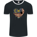 Love Malaysia Flag Malaysian Day Football Mens Ringer T-Shirt FotL Black/White