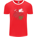 Torn Oman Flag Omani Day Football Mens Ringer T-Shirt FotL Red/White