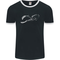 A Lone Scuba Diver Diving Mens Ringer T-Shirt FotL Black/White