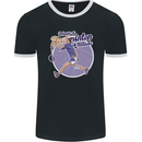 I Have a Badminton Attitude Funny Mens Ringer T-Shirt FotL Black/White